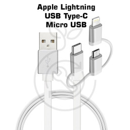 CABLE 3 en 1  USB-C Micro...